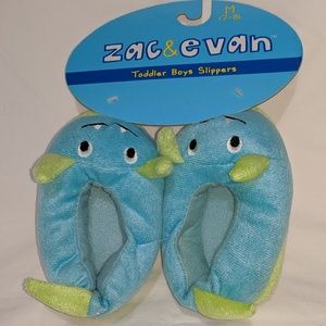 Zac & Evan Toddler Monster Slippers Sz M 6/7